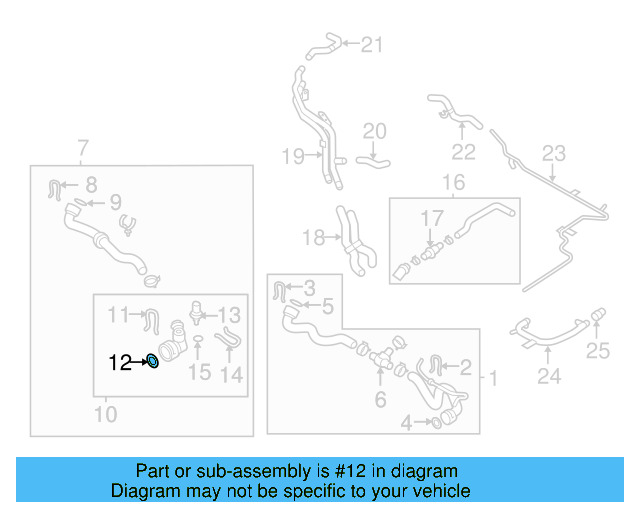 Water Hose Assembly Upper Seal N-907-653-01 - View 236