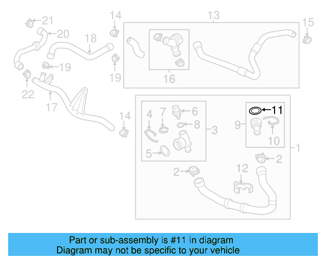 Water Hose Assembly Upper Seal N-907-653-01 - View 52