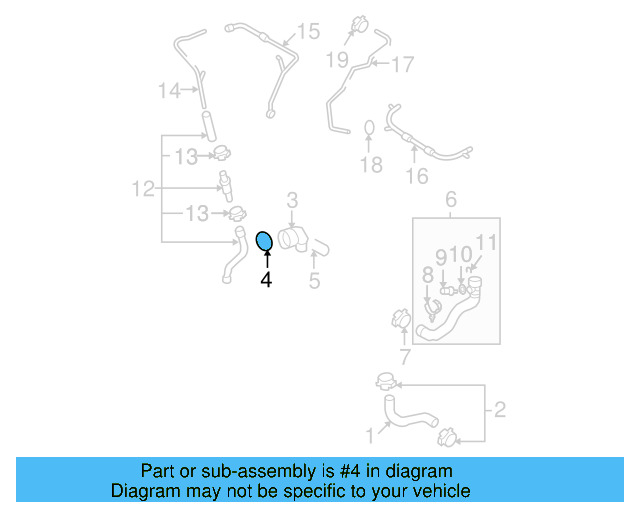 Water Hose Assembly Upper Seal N-907-653-01 - View 132
