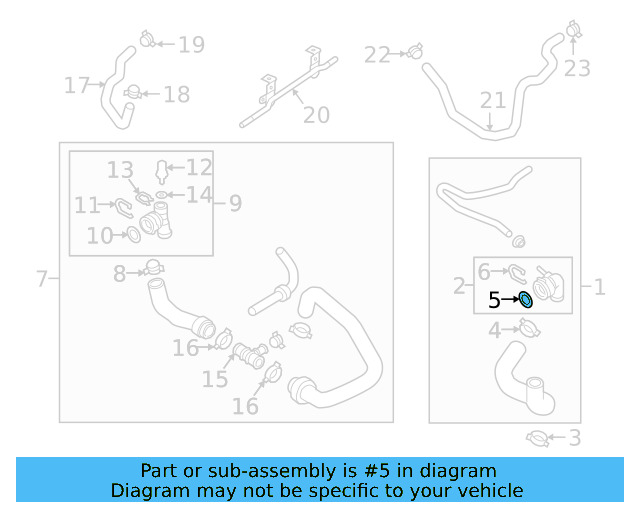 Water Hose Assembly Upper Seal N-907-653-01 - View 201