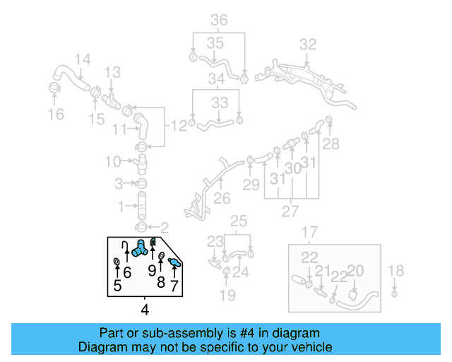 Water Hose Assembly Upper Seal N-907-653-01 - View 138