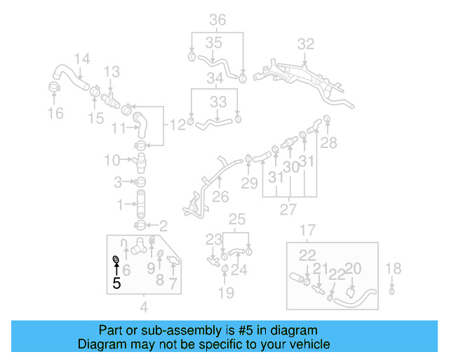Water Hose Assembly Upper Seal N-907-653-01 - View 140