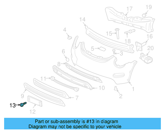 Fender Liner Screw N-907-750-01 - View 46