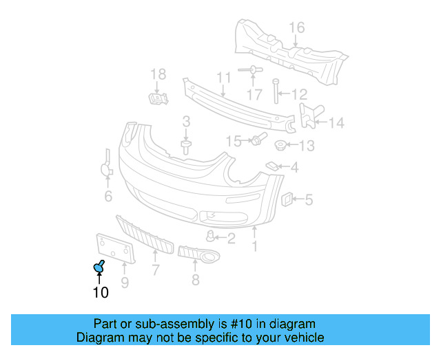 Fender Liner Screw N-907-750-01 - View 118