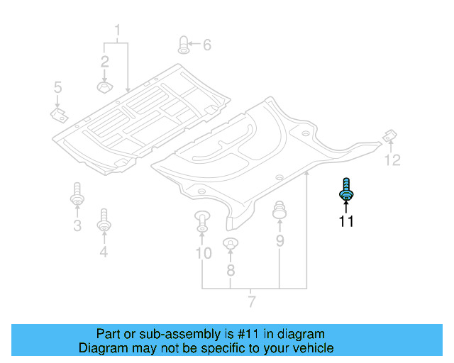 Fender Liner Screw N-907-750-01 - View 60