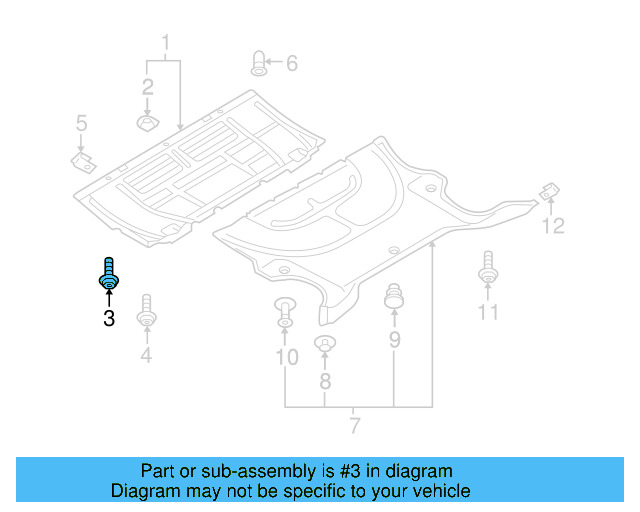 Fender Liner Screw N-907-750-01 - View 61