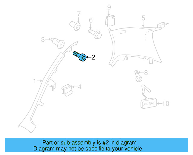 Fender Liner Screw N-907-750-01 - View 132