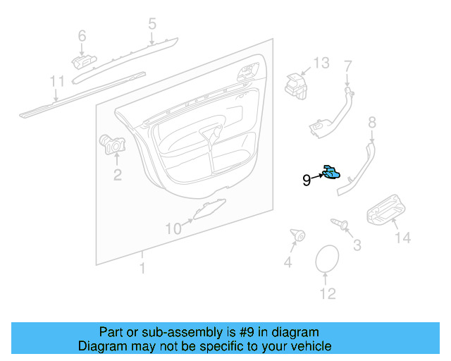 Door Panel Handle Cover Clip N-907-760-01 - View 26