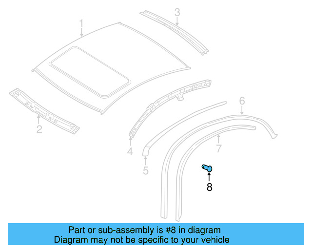Roof Drip Molding Rivet N-907-878-02 - View 61