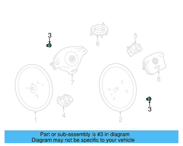Steering Wheel Bolt N-907-991-02 - View 48