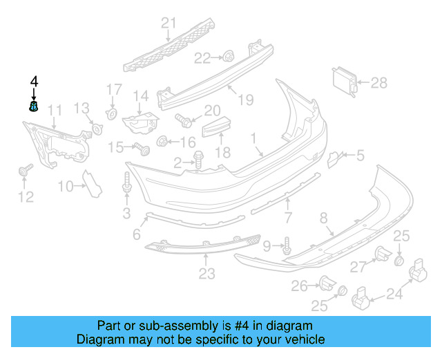 Fender Liner Retainer Nut N-908-338-01 - View 120