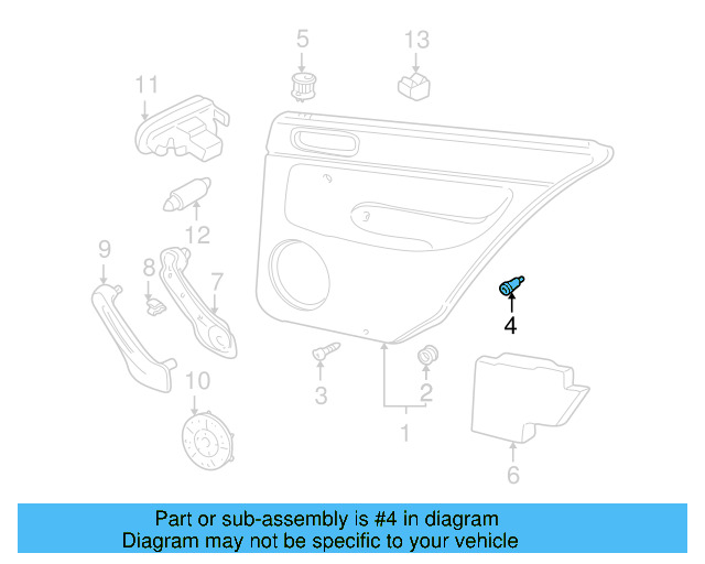 Door Trim Panel Screw N-908-298-03 - View 10