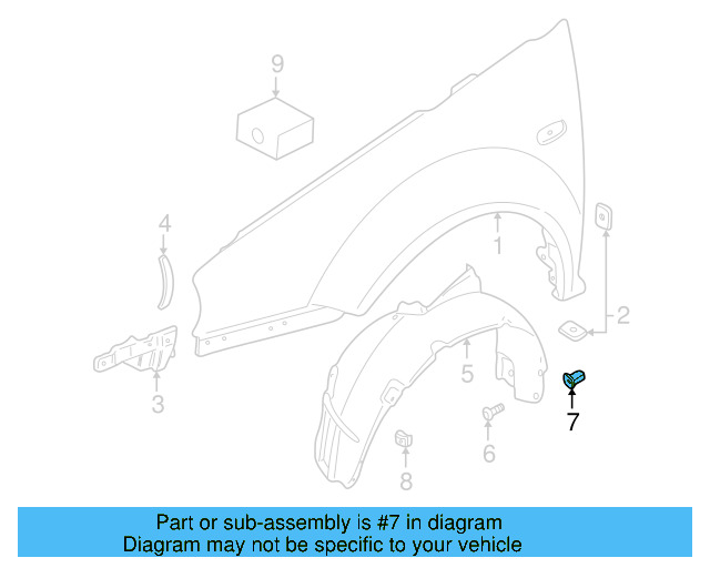 Fender Liner Retainer Nut N-908-338-01 - View 196