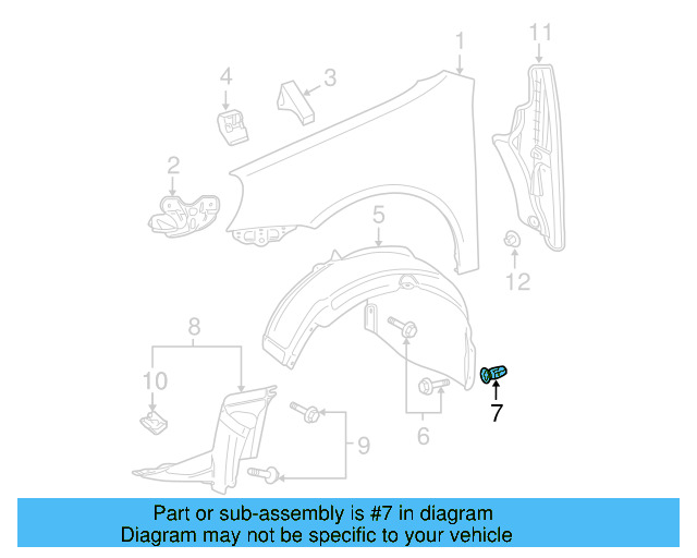 Fender Liner Retainer Nut N-908-338-01 - View 69