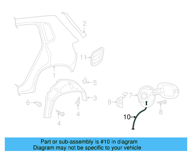 Drain Hose 3D0-809-937-B - View 43