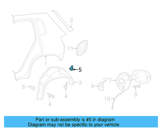 Fender Liner Retainer Nut N-908-338-01 - View 211
