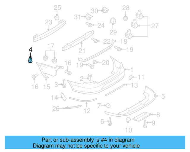 Fender Liner Retainer Nut N-908-338-01 - View 92
