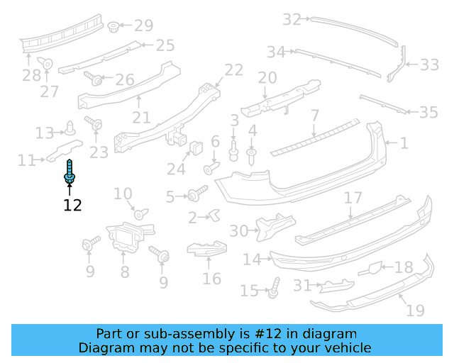Bumper Cover Mount Bolt WHT-003-954 - View 68