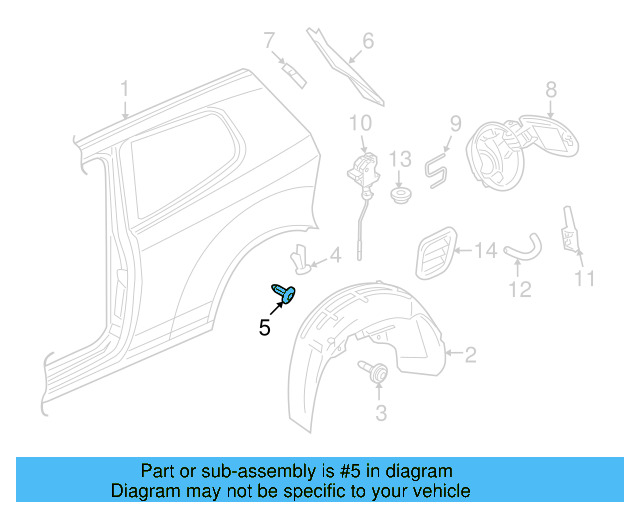 Fender Liner Retainer Nut N-908-338-01 - View 6