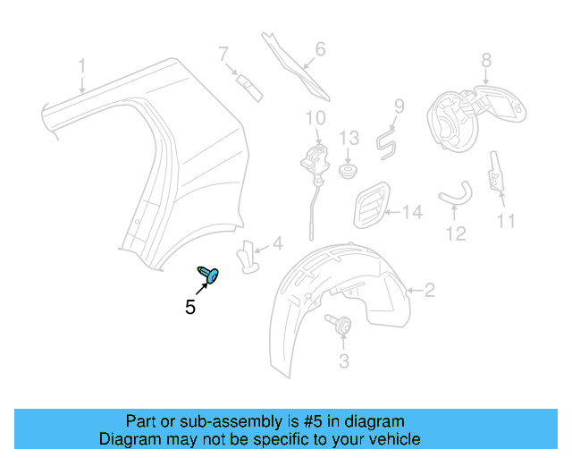 Fender Liner Retainer Nut N-908-338-01 - View 12
