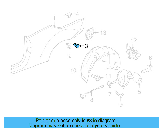 Fender Liner Retainer Nut N-908-338-01 - View 249