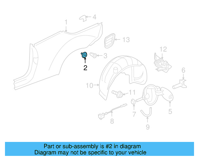 Fender Liner Retainer Nut N-908-338-01 - View 248