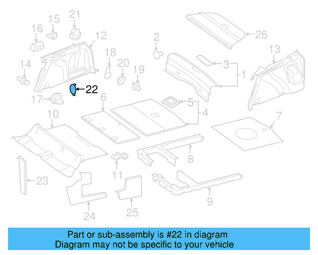 Side Trim Panel End Cover 5C6-867-727-82V - View 7