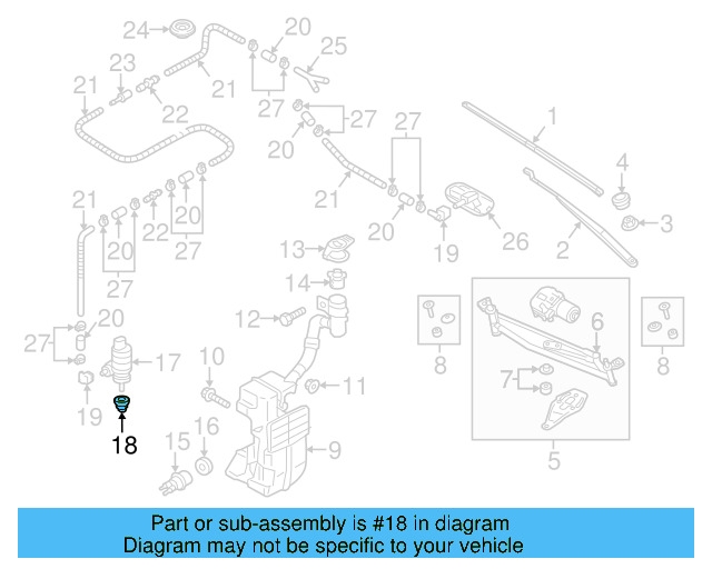 Washer Pump Seal 443-955-465