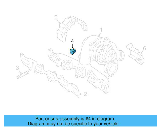 Exhaust Manifold Lock Nut N-908-946-01