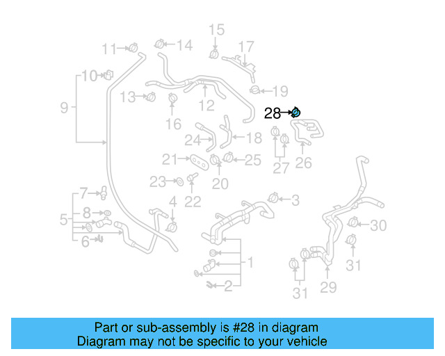 Reservoir Hose Clamp N-906-869-02 - View 262