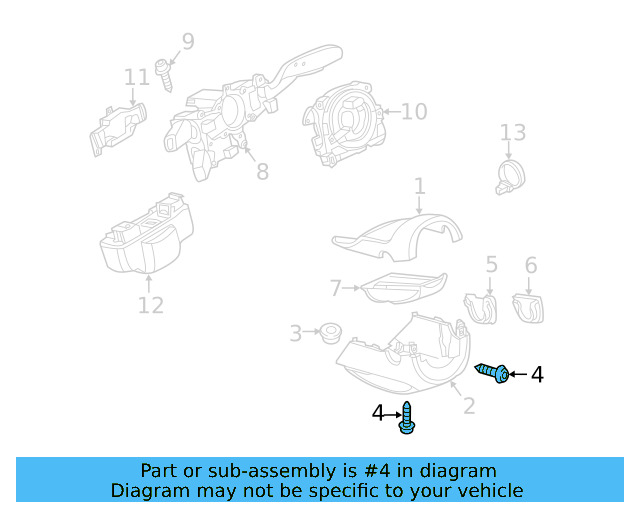 Lower Column Cover Screw N-909-446-03 - View 29