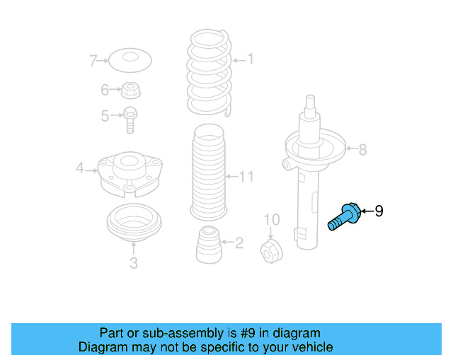Strut Bolt N-909-548-02 - View 11