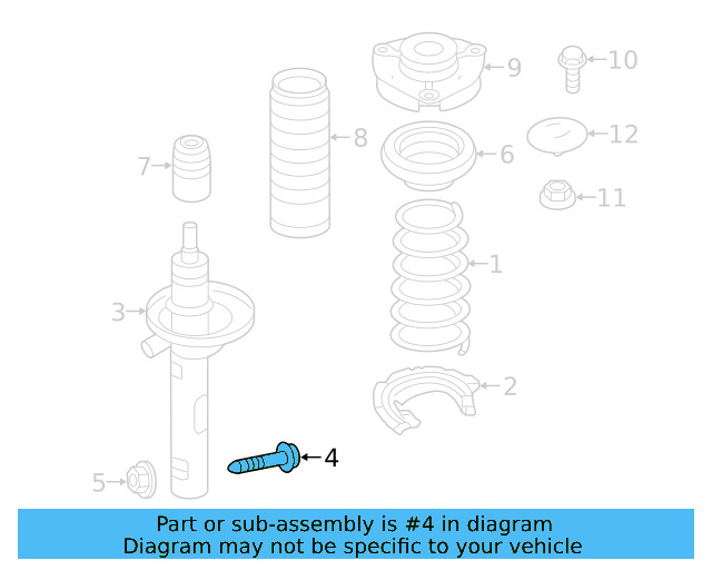 Strut Bolt N-909-548-02 - View 13