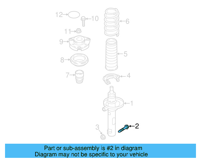 Strut Bolt N-909-548-02 - View 36