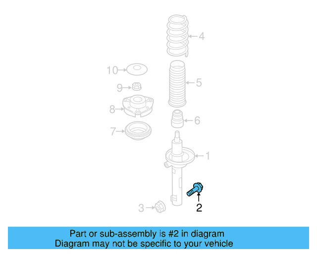 Strut Bolt N-909-548-02 - View 17
