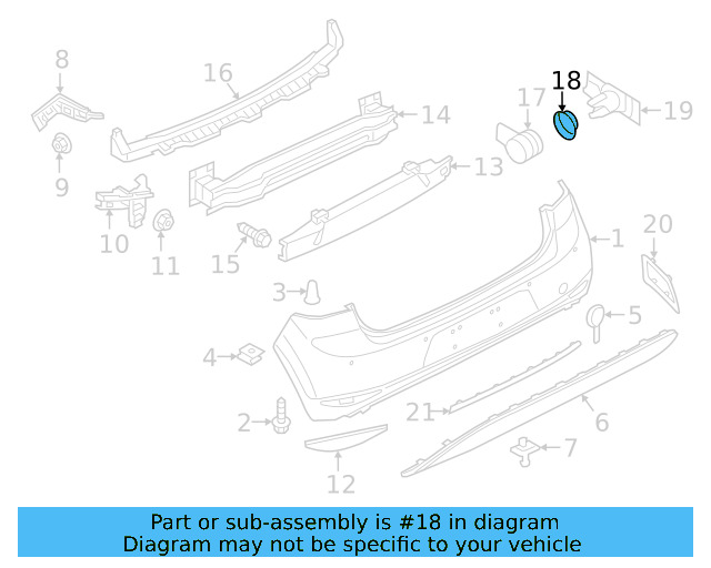 Park Sensor Seal 5Q0-919-133-9B9 - View 64