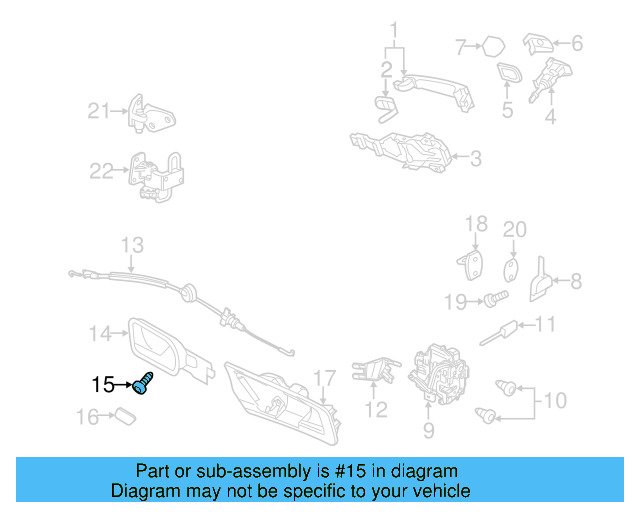 Handle, Inside Screw N-909-632-02 - View 13
