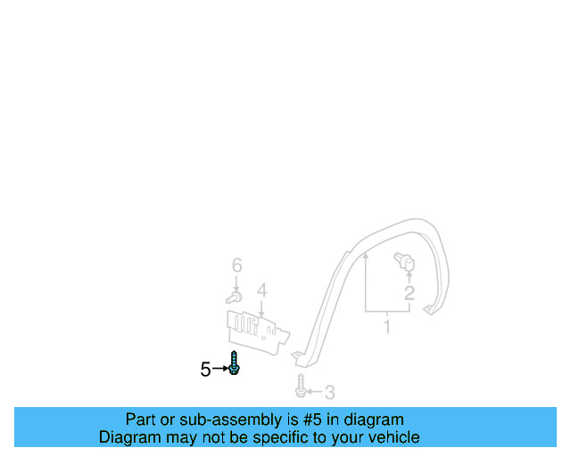 Bumper Cover Mount Bolt N-909-747-01 - View 78