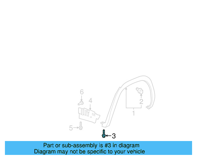 Bumper Cover Mount Bolt N-909-747-01 - View 77