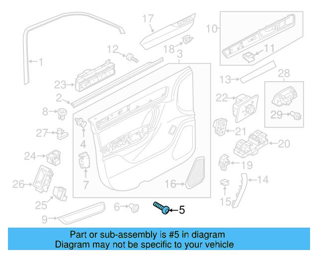 Bumper Cover Mount Bolt N-909-747-01 - View 291