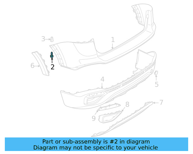 Bumper Cover Mount Bolt N-909-747-01 - View 297