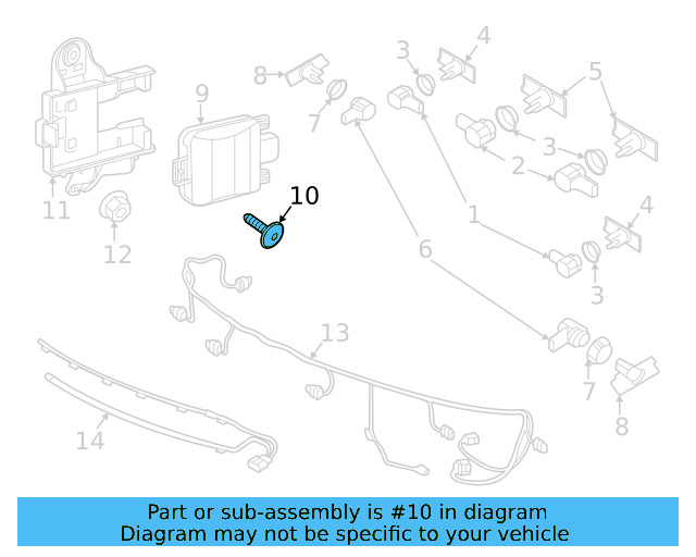 Bumper Cover Mount Bolt N-909-747-01 - View 260