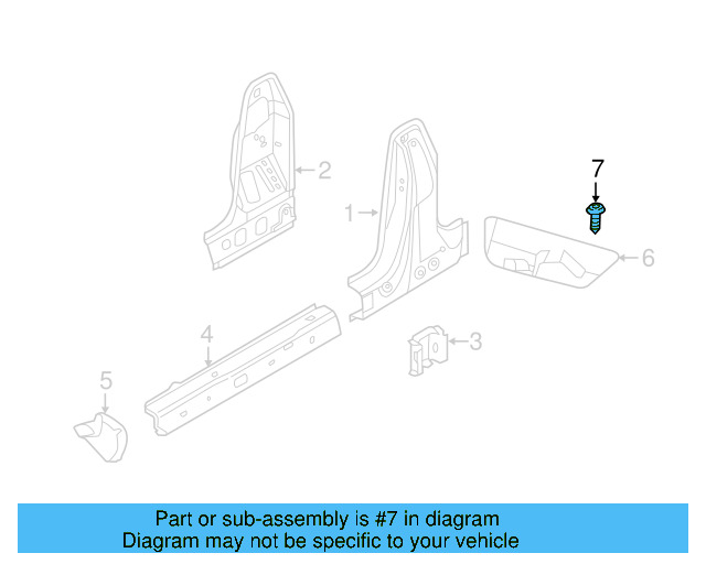 Bumper Cover Mount Bolt N-909-747-01 - View 13
