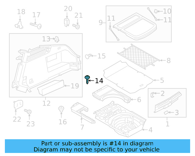 Bumper Cover Mount Bolt N-909-747-01 - View 250