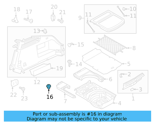 Bumper Cover Mount Bolt N-909-747-01 - View 243