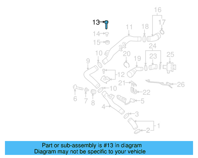 Engine Air Intake Hose Bolt N-909-936-01 - View 40