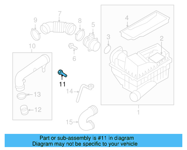 Engine Air Intake Hose Bolt N-909-936-01 - View 16