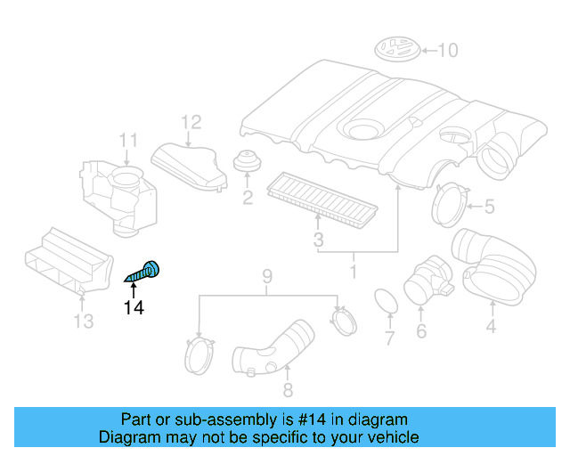 Engine Air Intake Hose Bolt N-909-936-01 - View 47