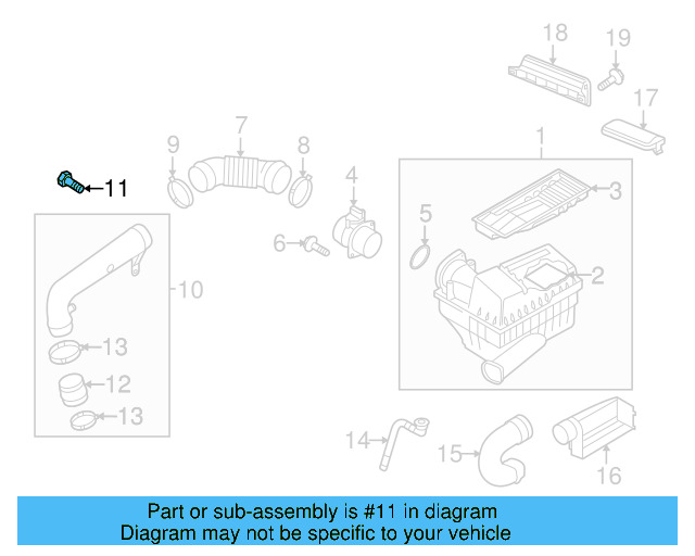 Engine Air Intake Hose Bolt N-909-936-01 - View 32