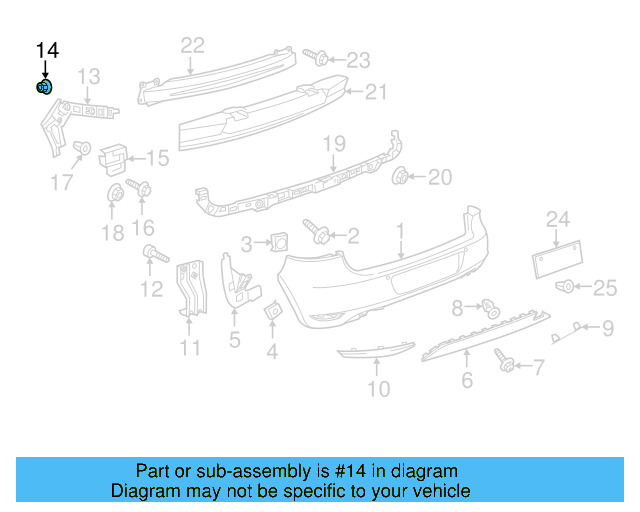 Bumper Cover Support Rail Nut N-910-189-01 - View 8